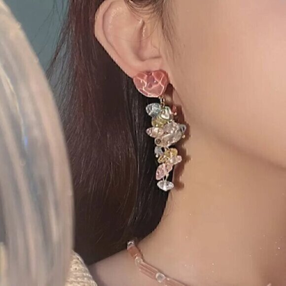 Dangle Earrings Sweet Heart Design Match Daily Outfits Party Accessories - Picture 6 of 8